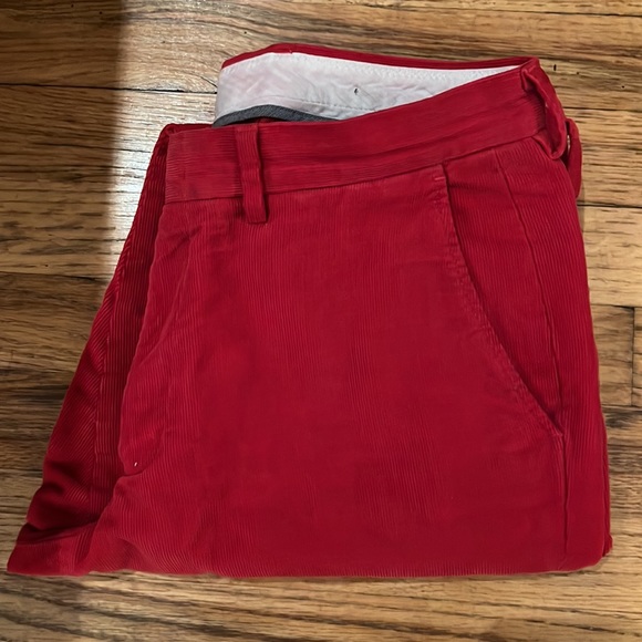 J. Crew Bowery Solid Red Slim Fit Corduroy Pants 30x30 - Picture 4 of 4